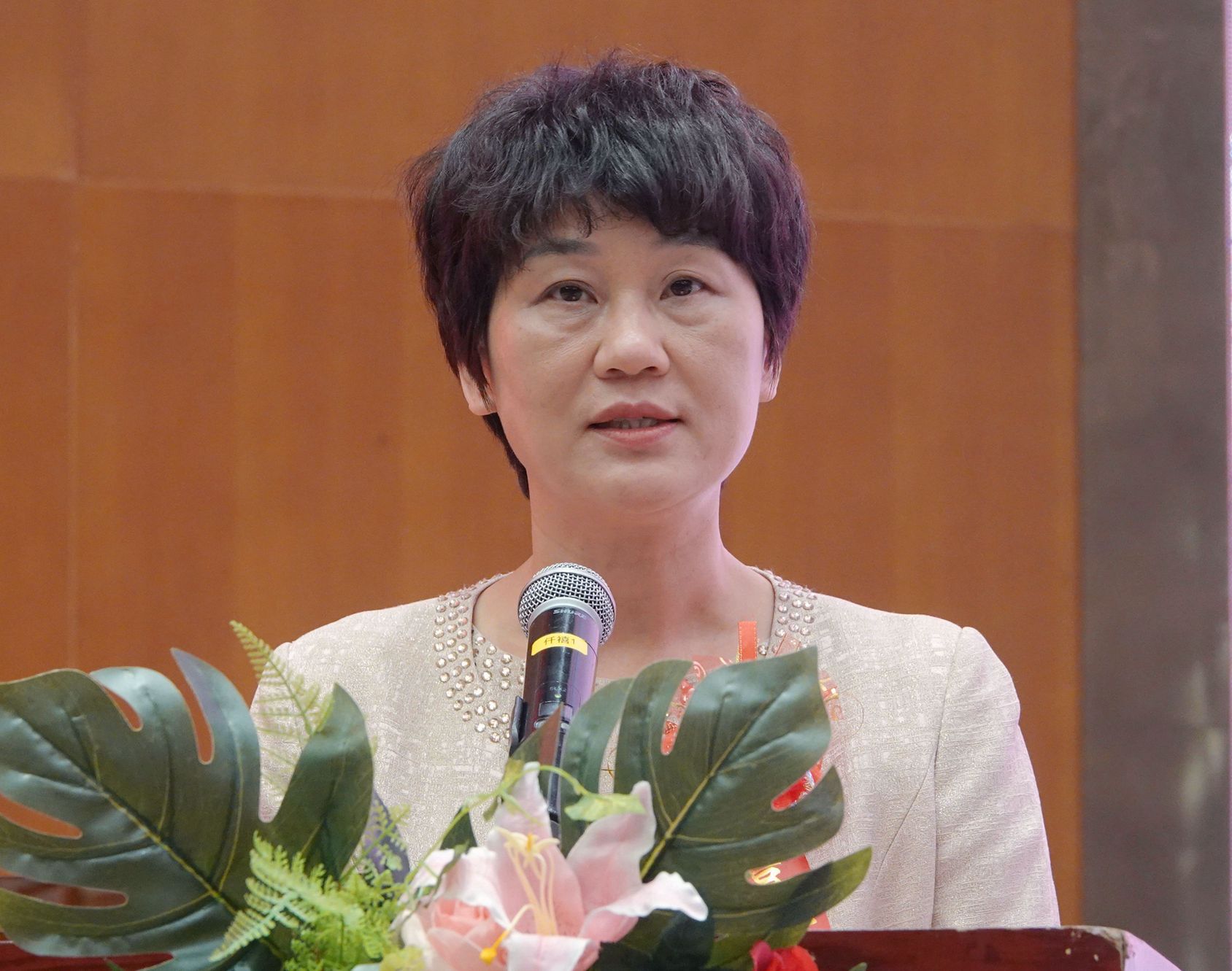 中共泉州市委宣传部部务会成员、市文联主席夏丽清在泉州市南音艺术家协会第五届理监事会就职仪式上致辞